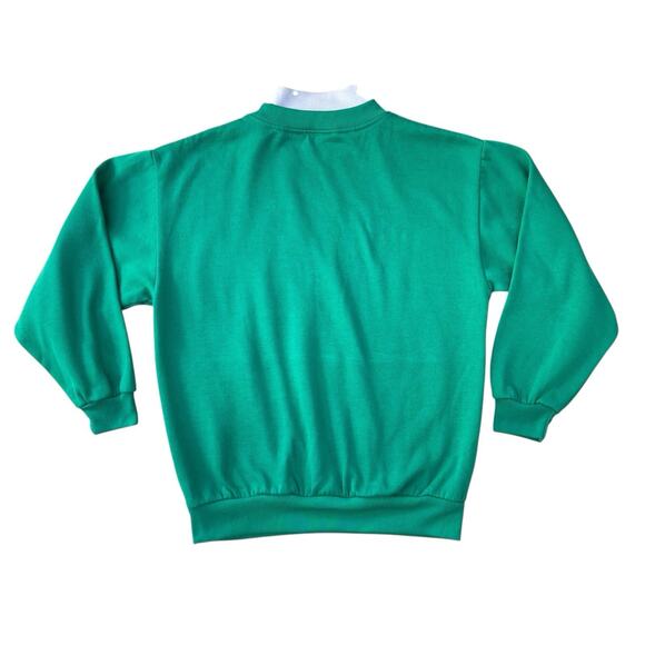 Vintage 80’s Ugly Christmas Sweater Sweatshirt Knit Panel Christmas Trees Medium - Picture 3 of 6